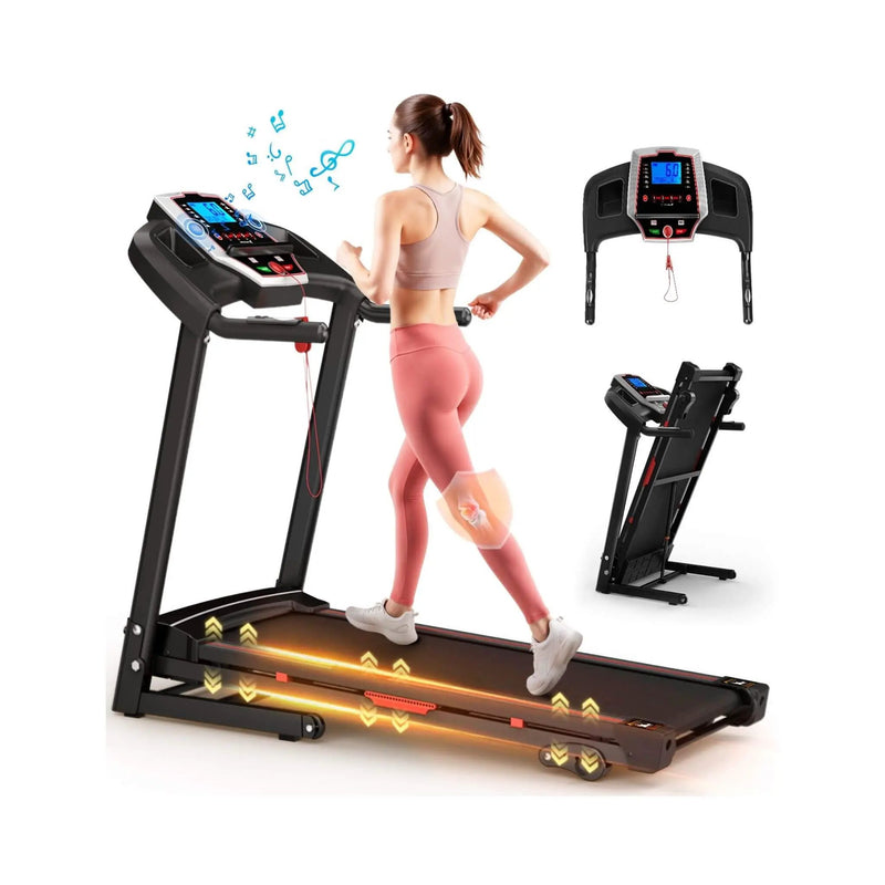Rovix Portable 3.5HP Space Saving Folding Treadmill W/ Incline & 12 Preset Programs (SAK29735) by SAKSBY WHOLESALE