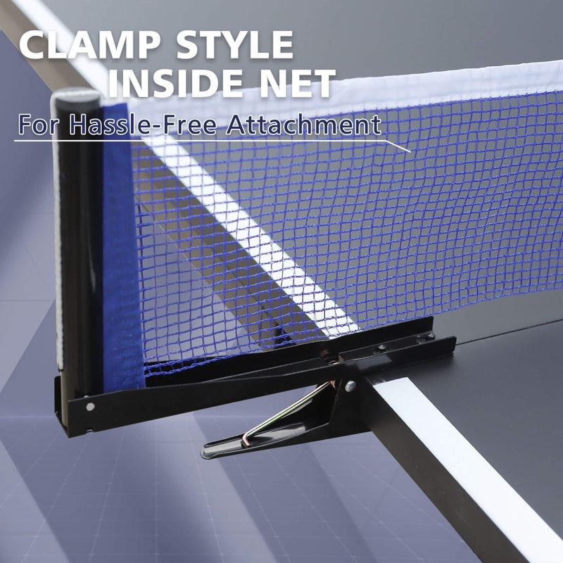 9FT Portable Mid-Size Ping Pong Table Set With Paddles, Balls, And Net (SAK82019) by SAKSBY WHOLESALE