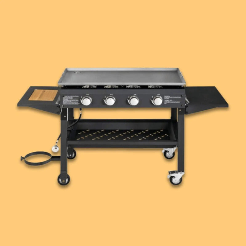 Portable Outdoor 4 Burner Propane Flat Top Gas Grill W/ Wheels, 60K BTU (SAK66104) by SAKSBY WHOLESALE
