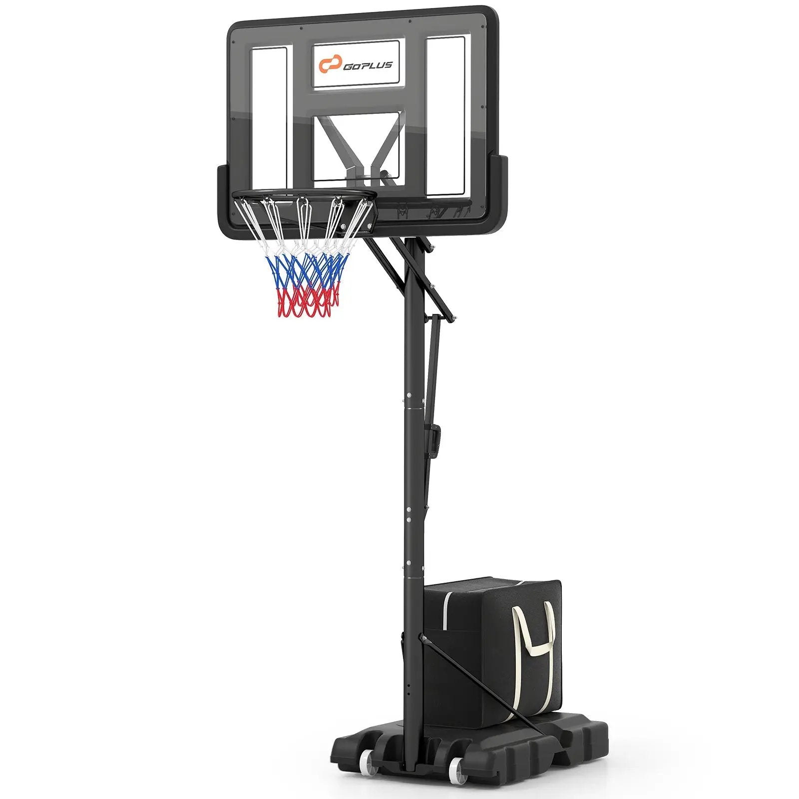 Portable Basketball Hoop with 4.6 to 10 Feet 10-Level Height Adjustable by DirectDeals