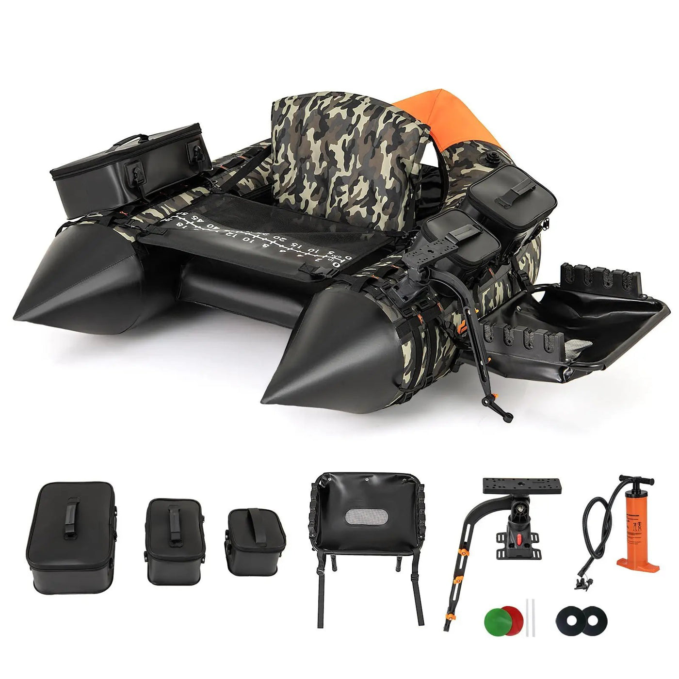 Portable Fishing Boat with 3 Detachable Storage Boxes by DirectDeals