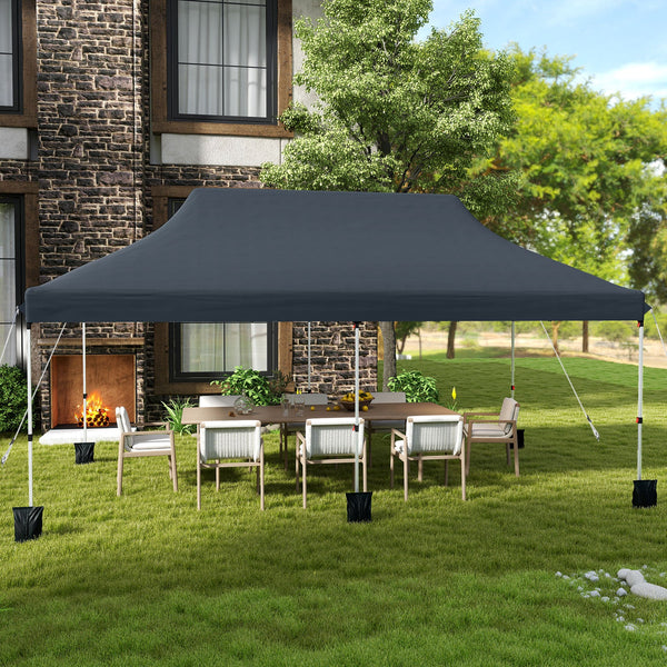 10 X 20 FT Pop up Canopy Tent Foldable Portable Outdoor Gazebo with Carry Bag-Blue, photo 2 of 12