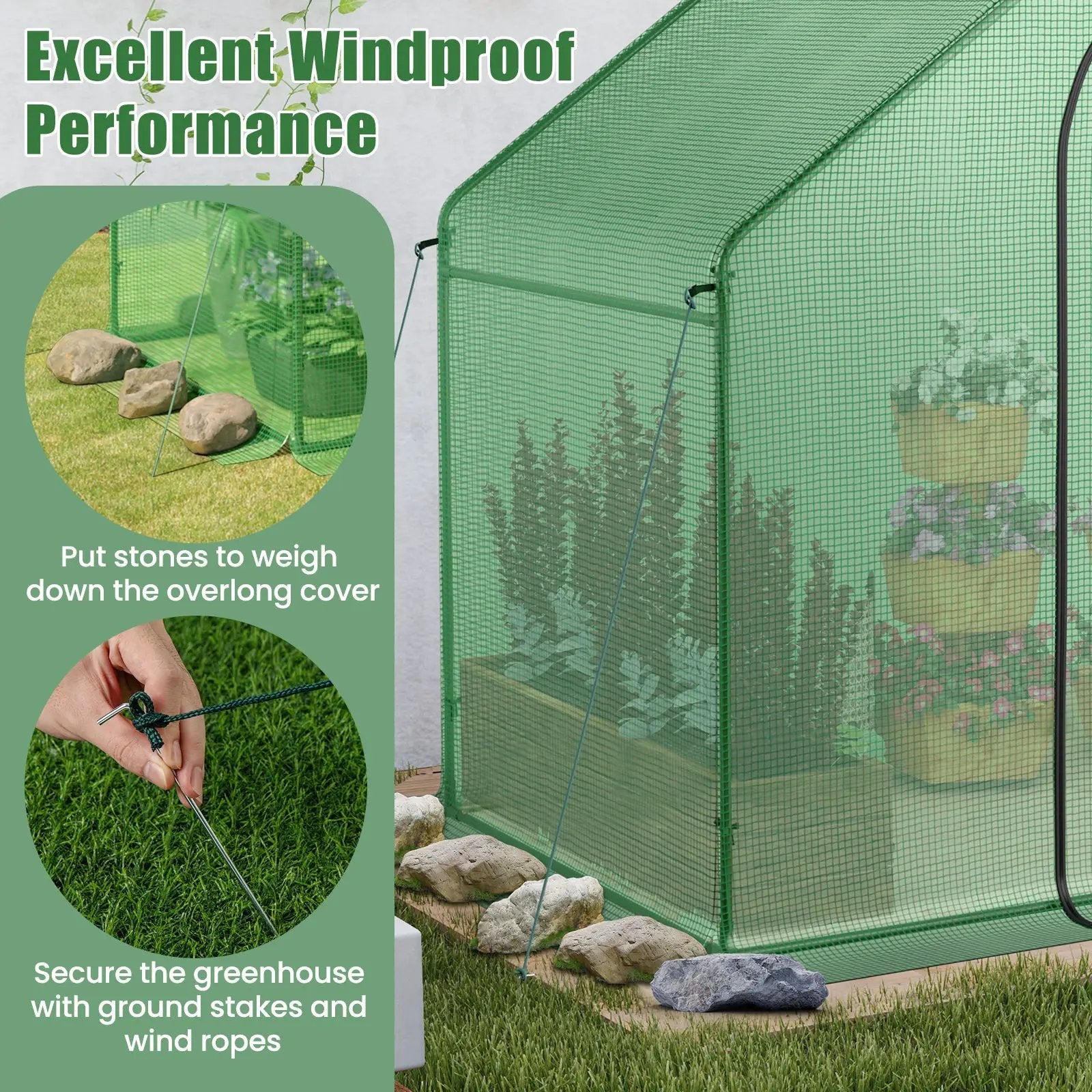 Portable Outdoor Warm House with PE Cover and Roll-up Zippered Door by DirectDeals