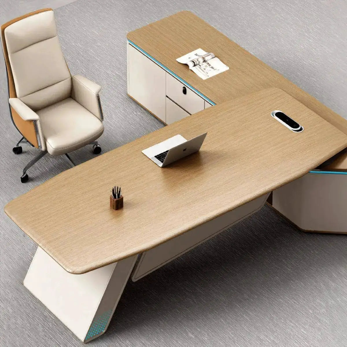 Ellis · Modern Executive L-Shaped Desk by Arc Grove