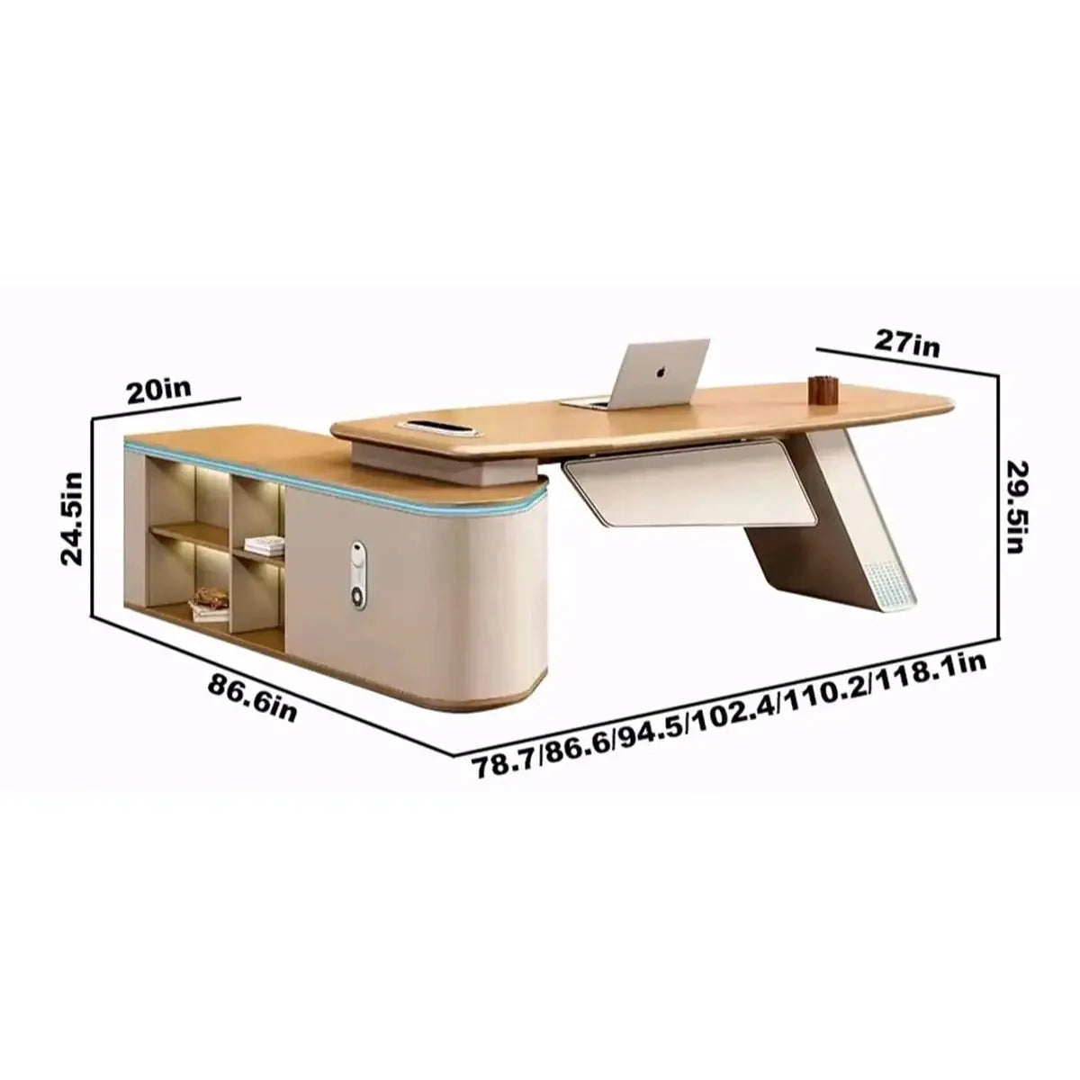 Ellis · Modern Executive L-Shaped Desk by Arc Grove