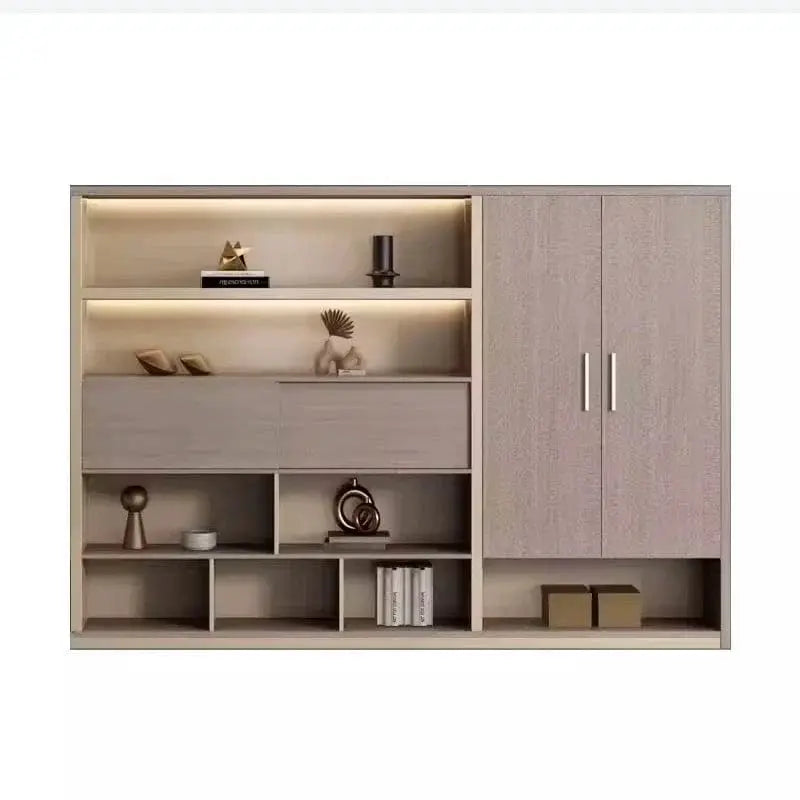 Hartwell · Modern Office Shelves w/ Lighting & Storage by Arc Grove