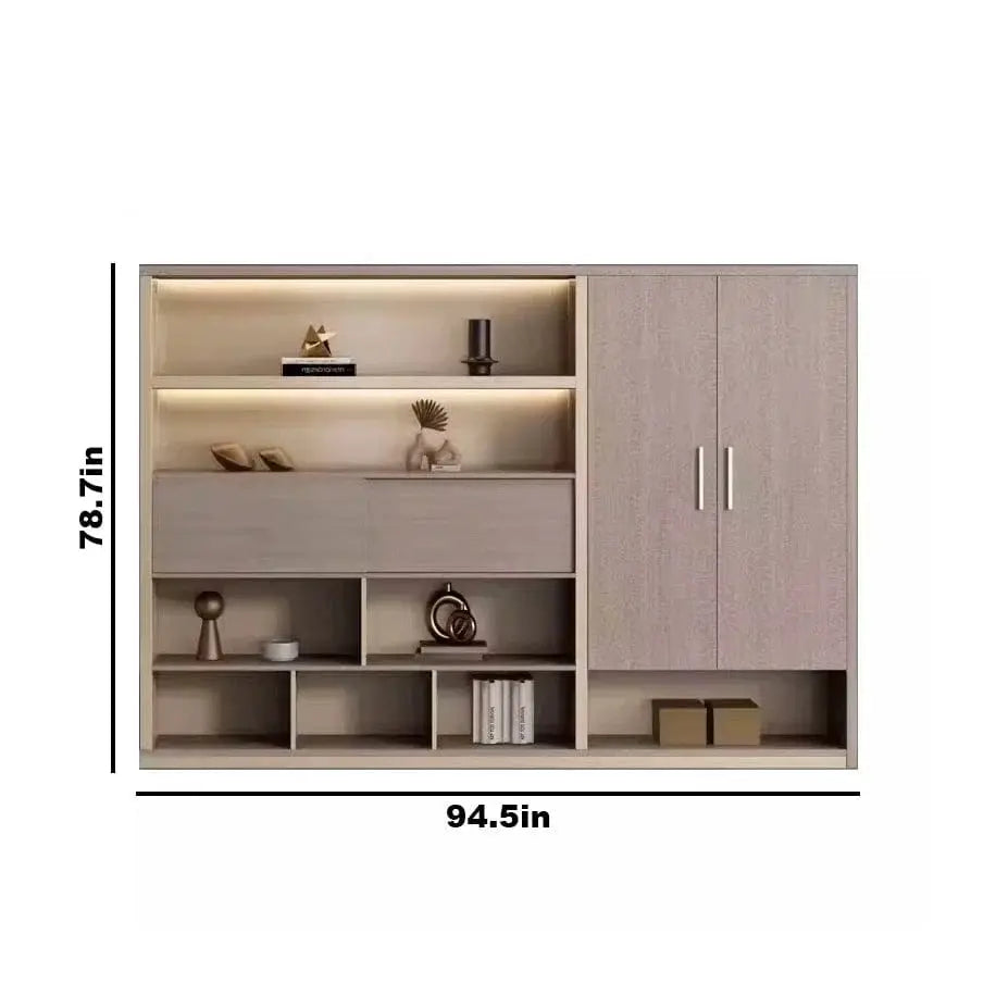 Hartwell · Modern Office Shelves w/ Lighting & Storage by Arc Grove