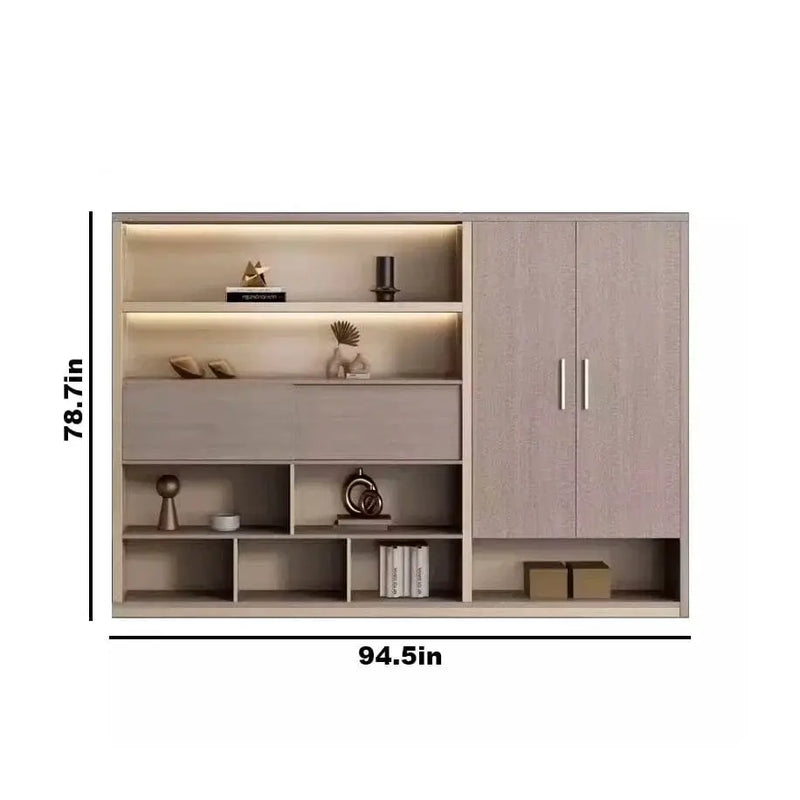 Hartwell · Modern Office Shelves w/ Lighting & Storage by Arc Grove