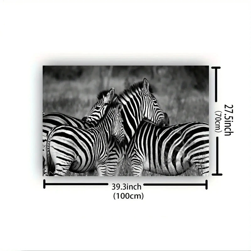 Poster - Vintage Zebra Canvas Print by House Of Avana