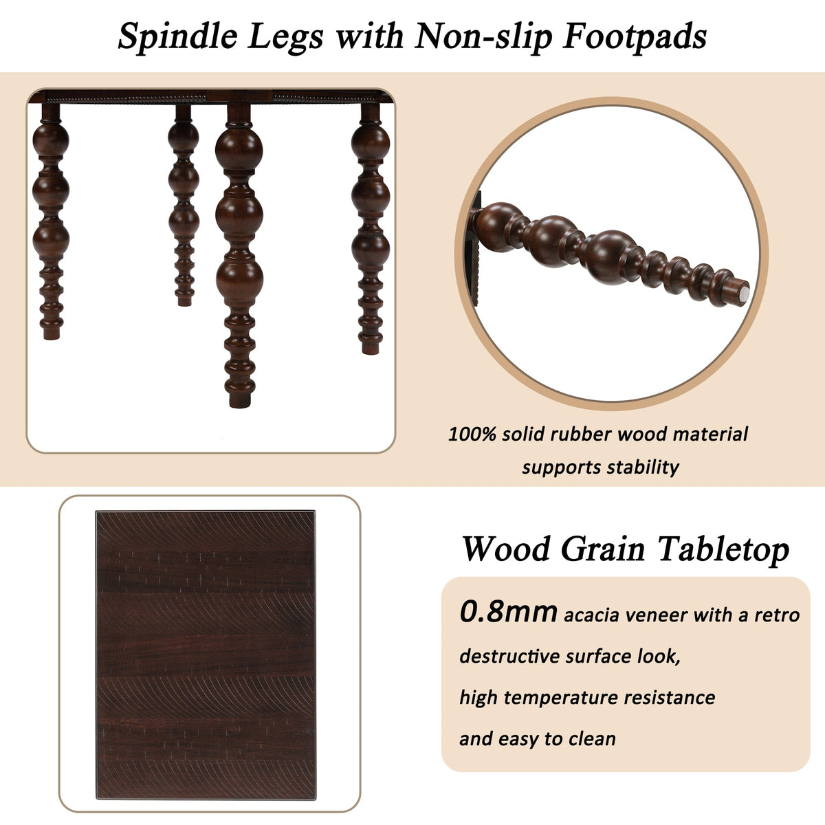 Solid Wood End Table with Drawer in Espresso Finish, photo 6 of 15