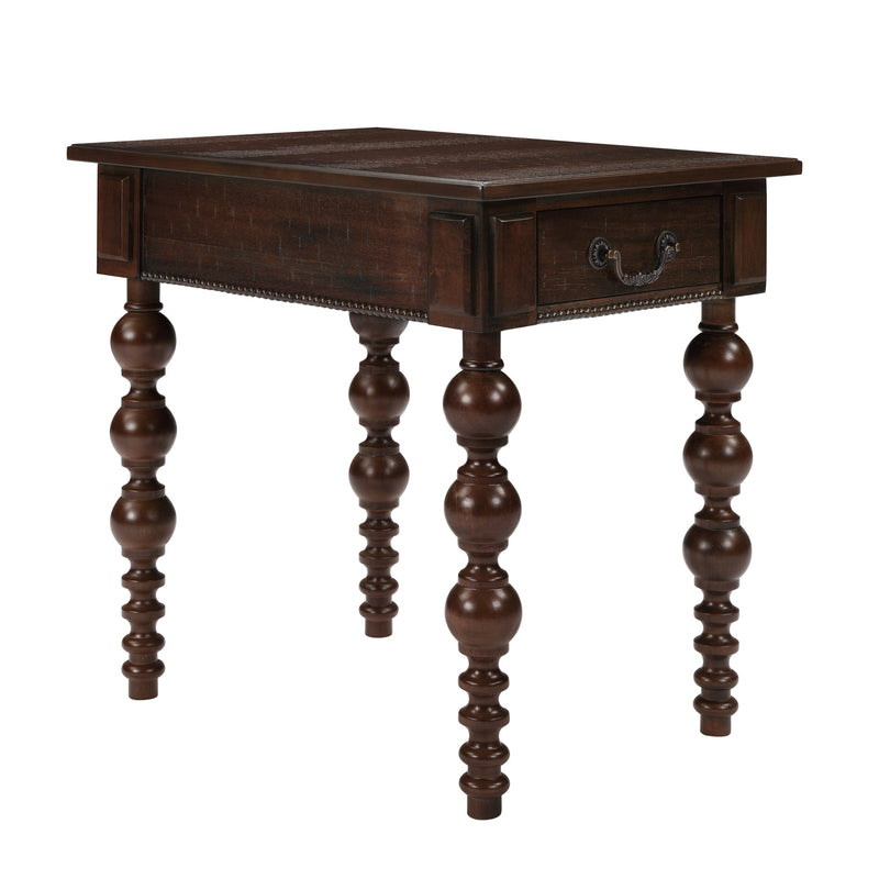 Solid Wood End Table with Drawer in Espresso Finish, photo 8 of 15