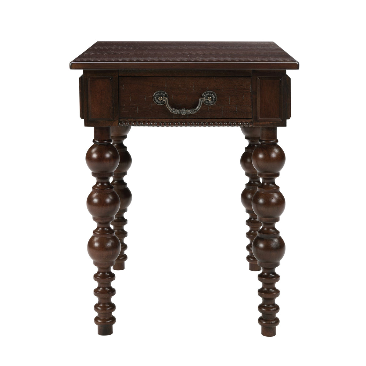 Solid Wood End Table with Drawer in Espresso Finish, photo 9 of 15