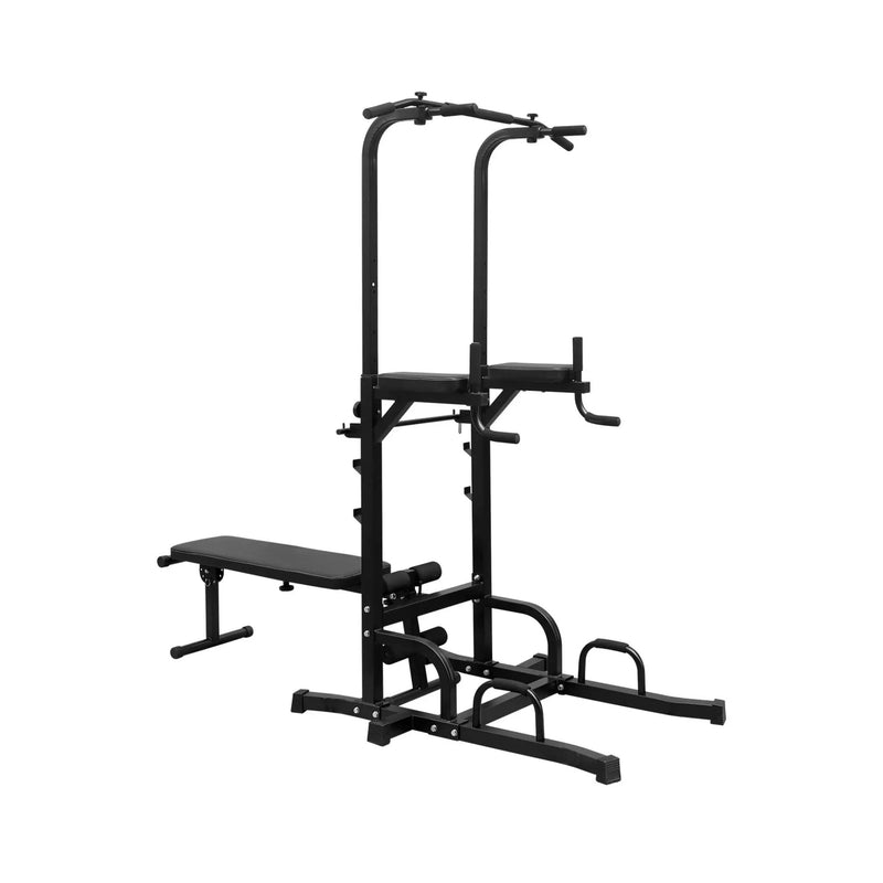 Rovix Power Tower Heavy-Duty Multi-Functional Dip Station With Bench, Pull Up Bar, And Adjustable Height For Home Gyms (SAK64327) by SAKSBY WHOLESALE