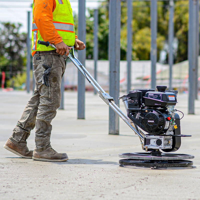 24" Concrete Power Trowel Edger 6HP Kohler Float Pan Blade Screed Finishing Tool by Tomahawk Power