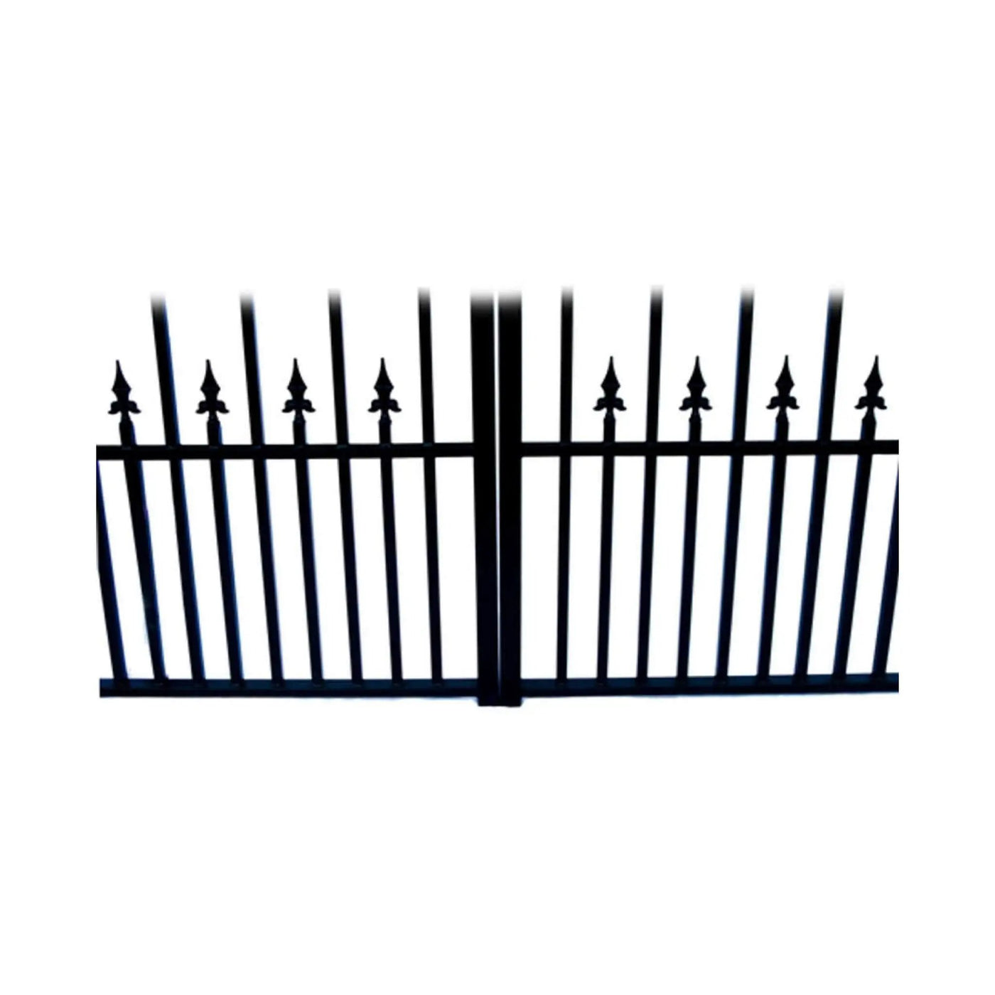 [12-18FT] Heavy-Duty Prague-Style Powder-Coated Galvanized Steel Dual Swing Driveway Gate (SAK48530) by SAKSBY WHOLESALE