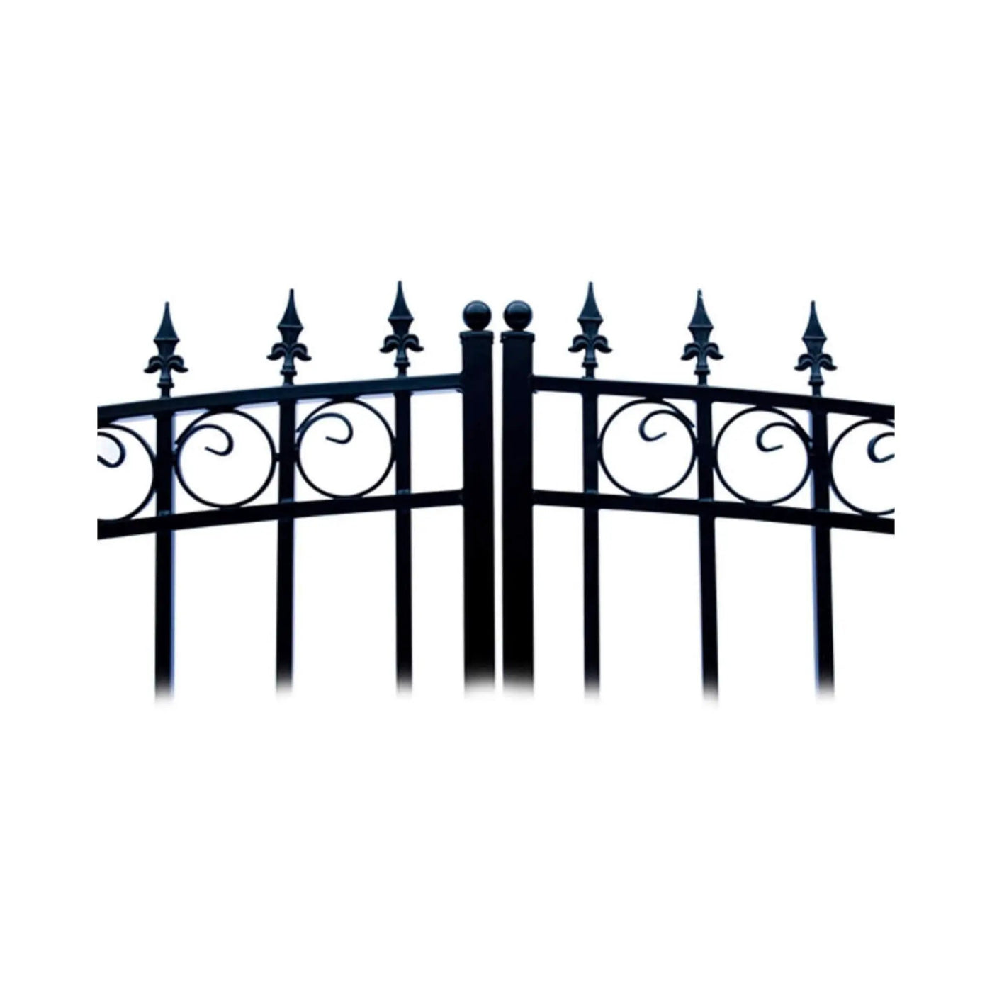 [12-18FT] Heavy-Duty Prague-Style Powder-Coated Galvanized Steel Dual Swing Driveway Gate (SAK48530) by SAKSBY WHOLESALE