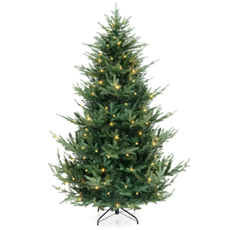 6 FT Pre-Lit Artificial Hinged Xmas Tree with 778 PVC and PE Branch Tips by DirectDeals