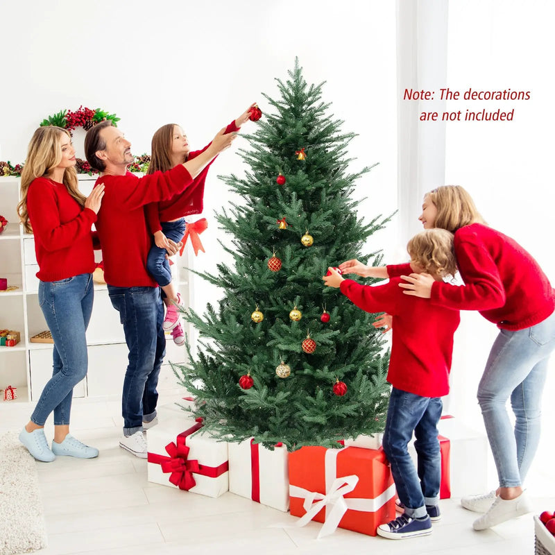 6 FT Pre-Lit Artificial Hinged Xmas Tree with 778 PVC and PE Branch Tips by DirectDeals