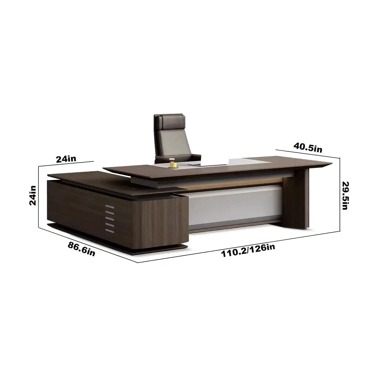 Brontë · Modern L-Shaped Executive Desk by Arc Grove
