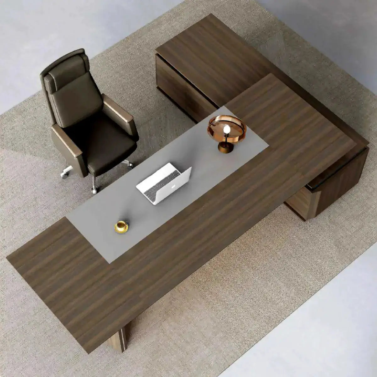 Brontë · Modern L-Shaped Executive Desk by Arc Grove