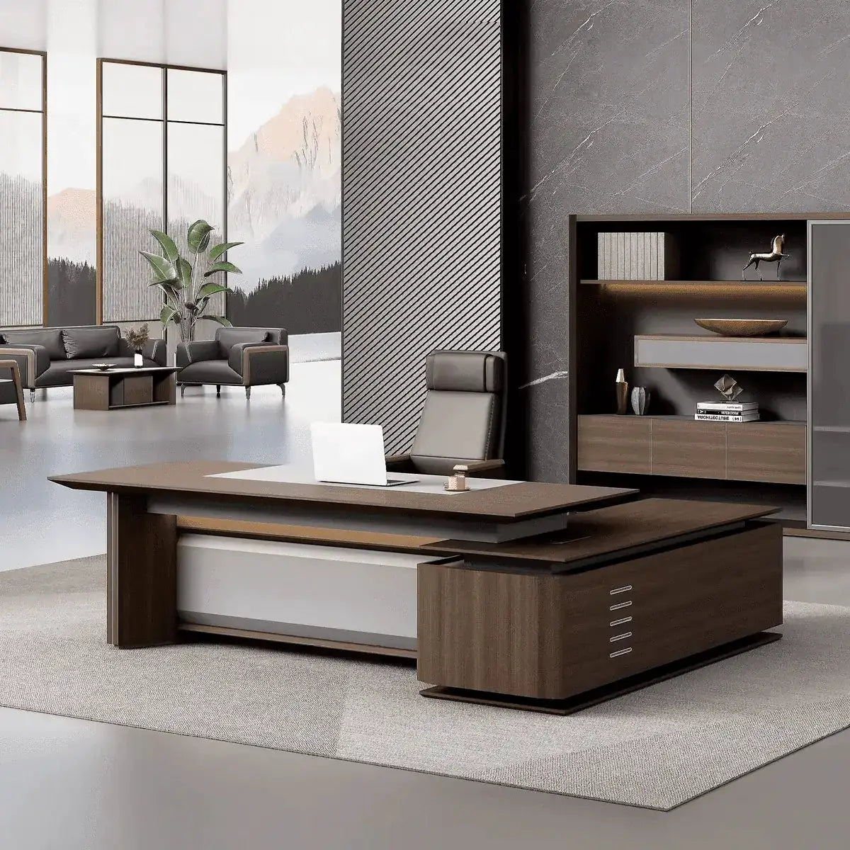 Brontë · Modern L-Shaped Executive Desk by Arc Grove