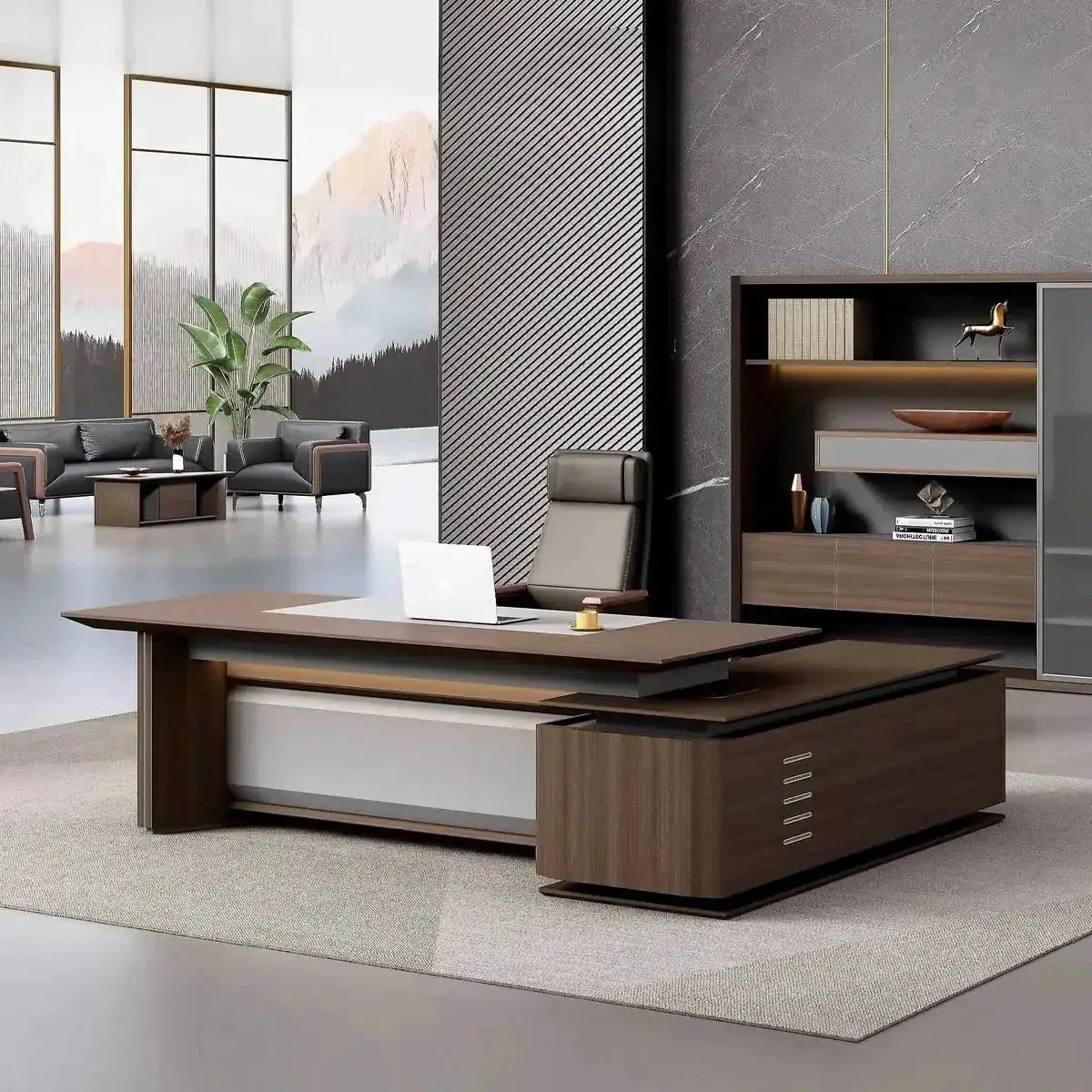 Brontë · Modern L-Shaped Executive Desk by Arc Grove
