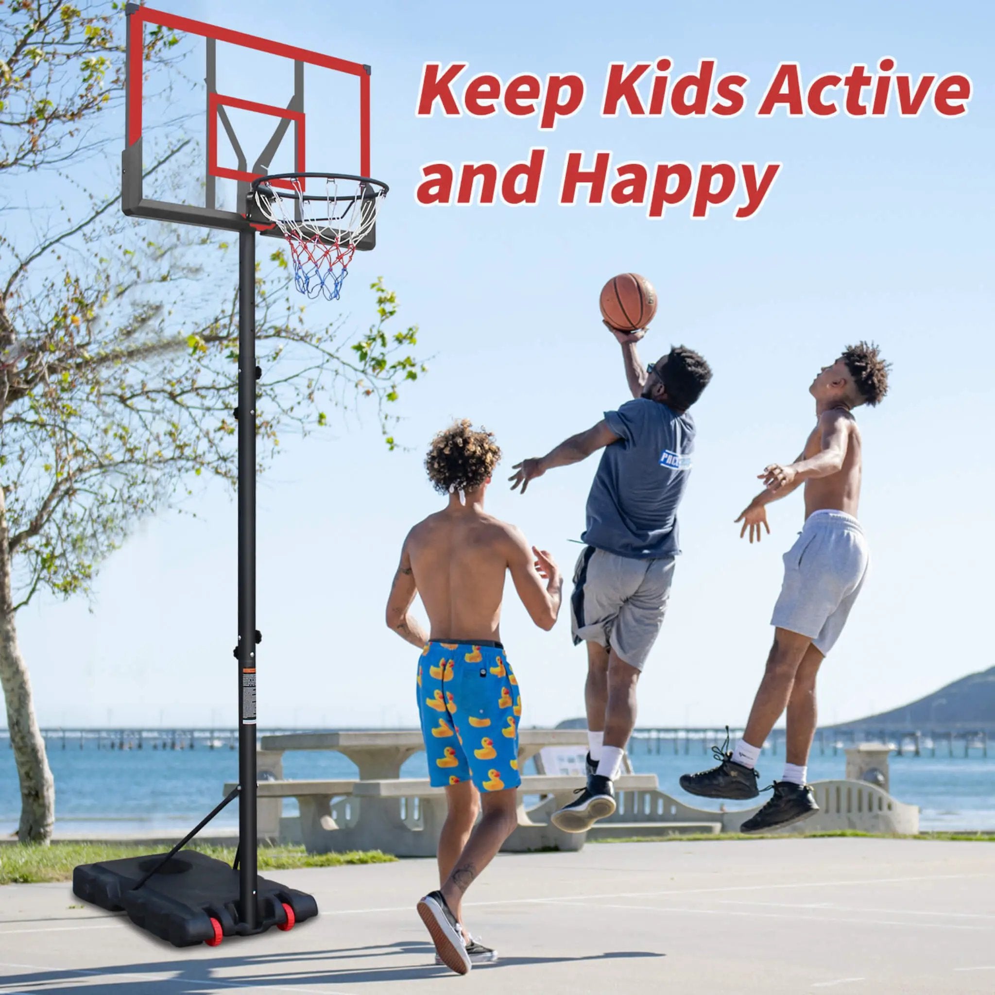 Premium 10FT Outdoor Portable Adjustable Basketball Hoop With Wheels (SAK31961) by SAKSBY WHOLESALE