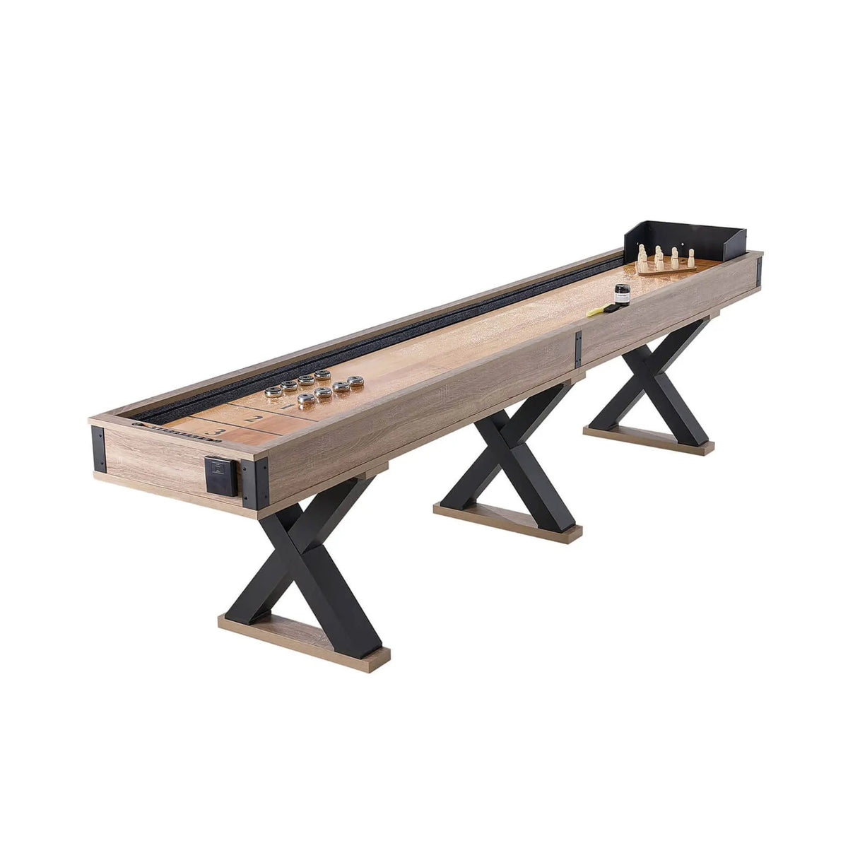 Premium 2-In-1 Shuffleboard Game Table Set With Bowling Combo (SAK81698) by SAKSBY WHOLESALE