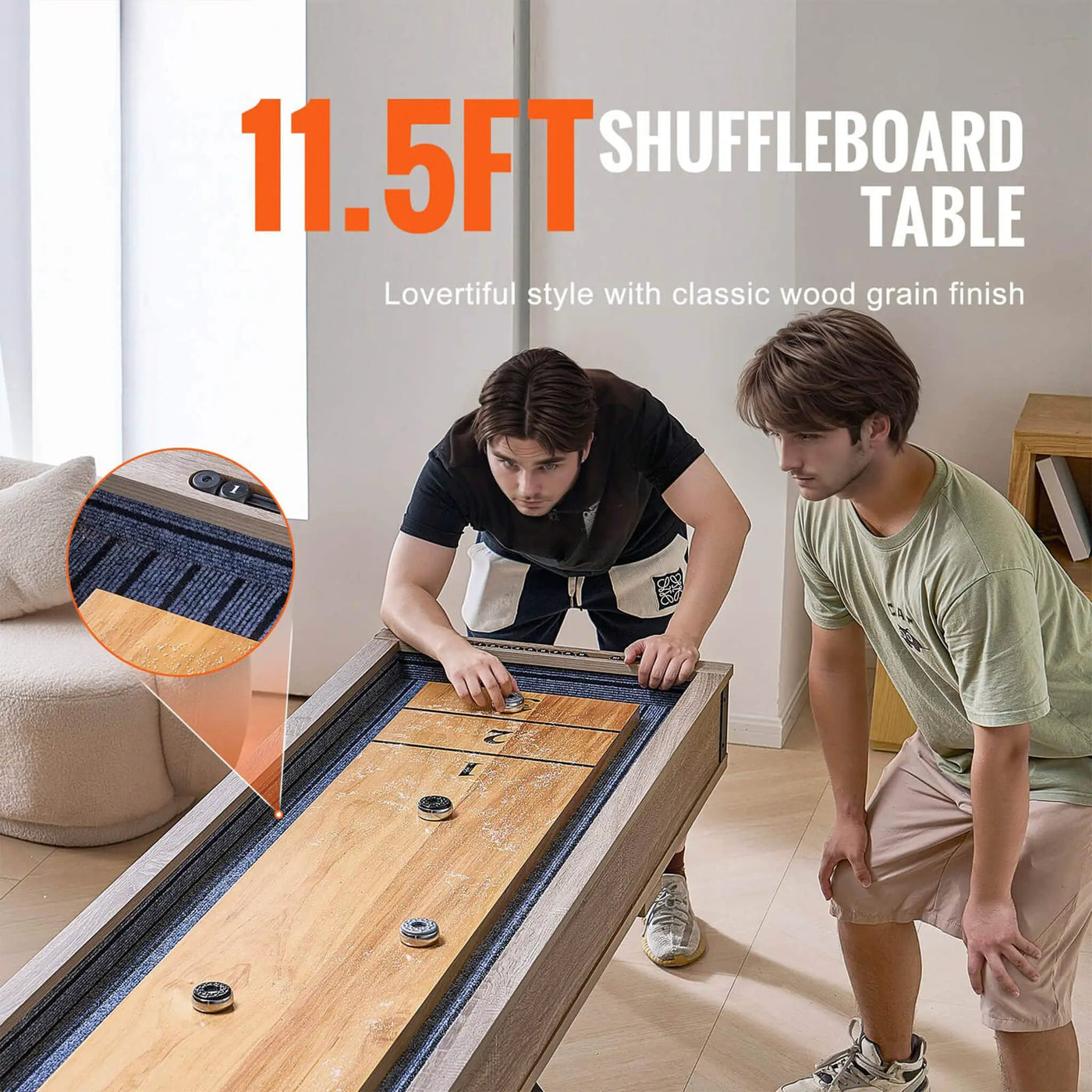Premium 2-In-1 Shuffleboard Game Table Set With Bowling Combo (SAK81698) by SAKSBY WHOLESALE
