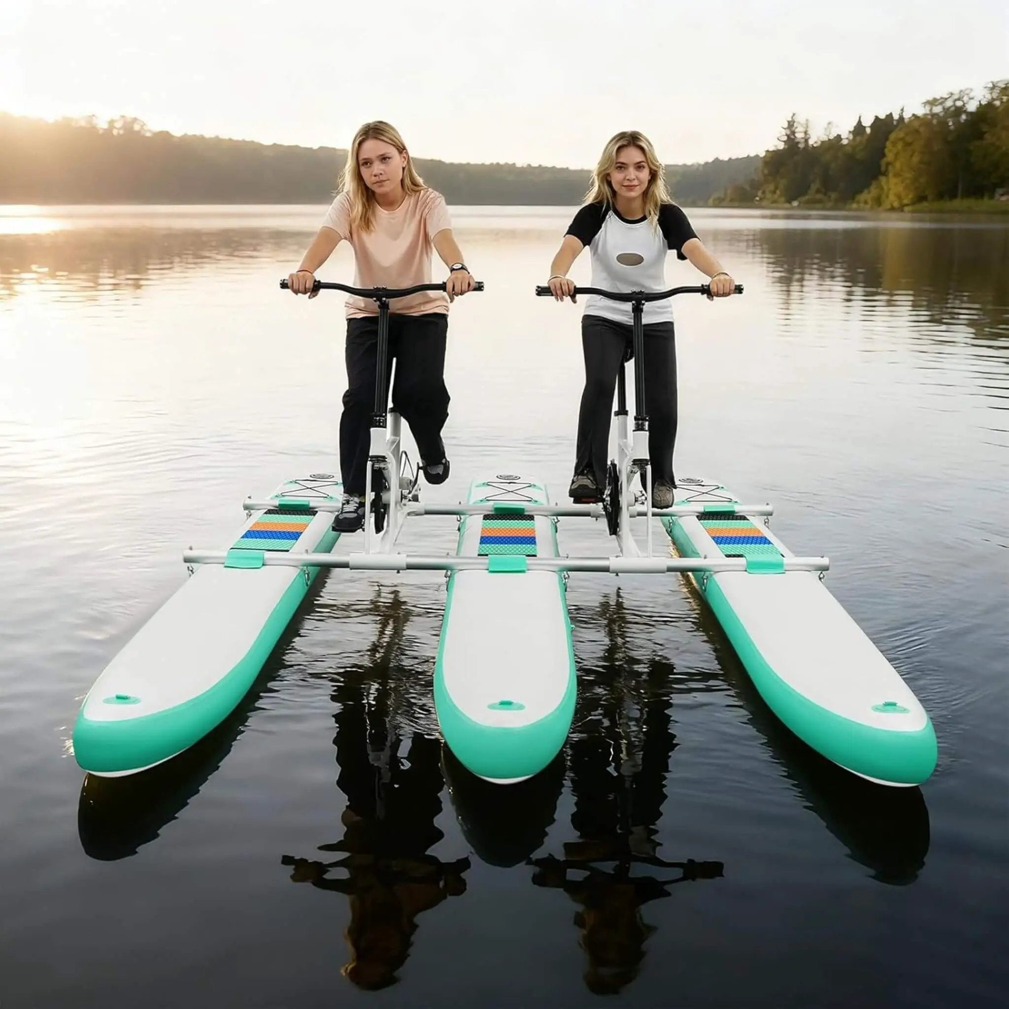 Premium 2-Person Two-Seater Portable Inflatable Pedal Boat Water Bike (SAK95621) by SAKSBY WHOLESALE