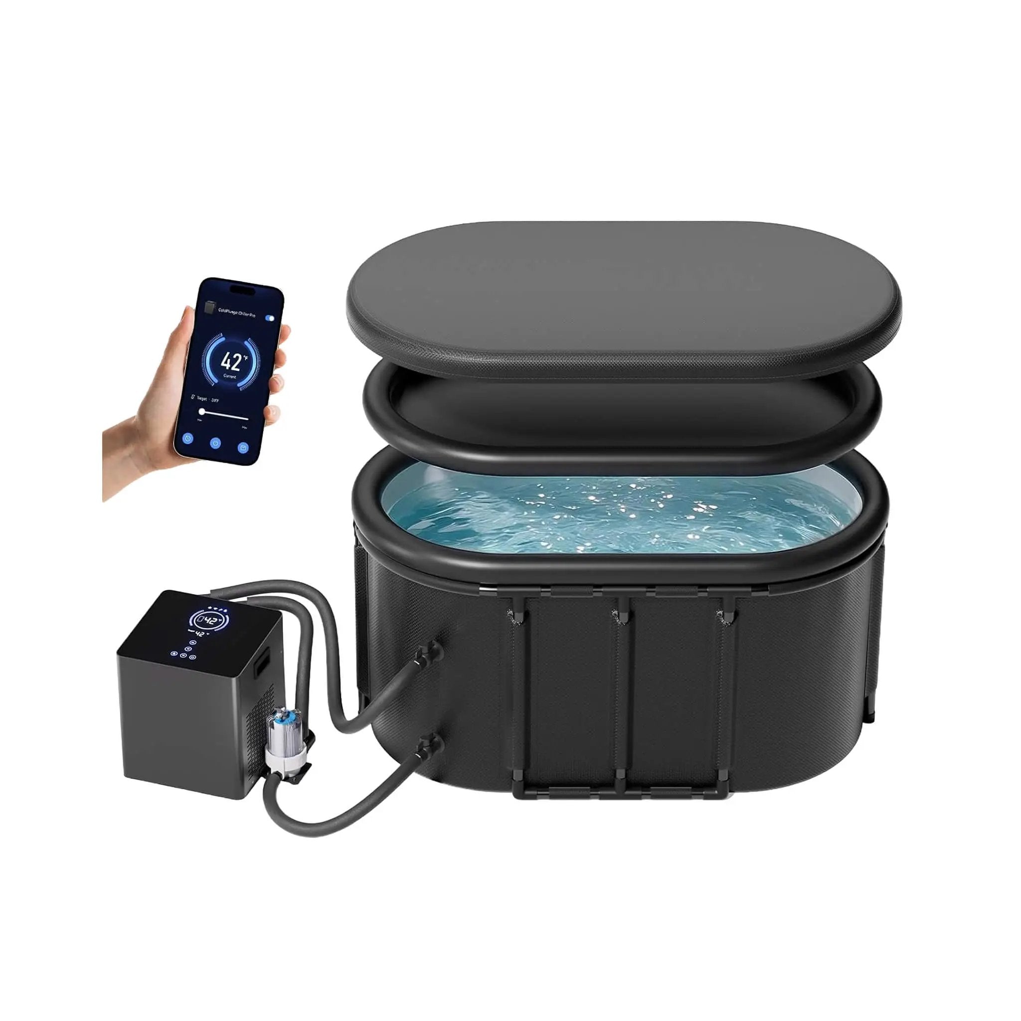 FCP Premium 2XL 148 Gal Cold Plunge Tub Kit With 1/3 HP Chiller, Filter, And Pump (SAK70245) by SAKSBY WHOLESALE