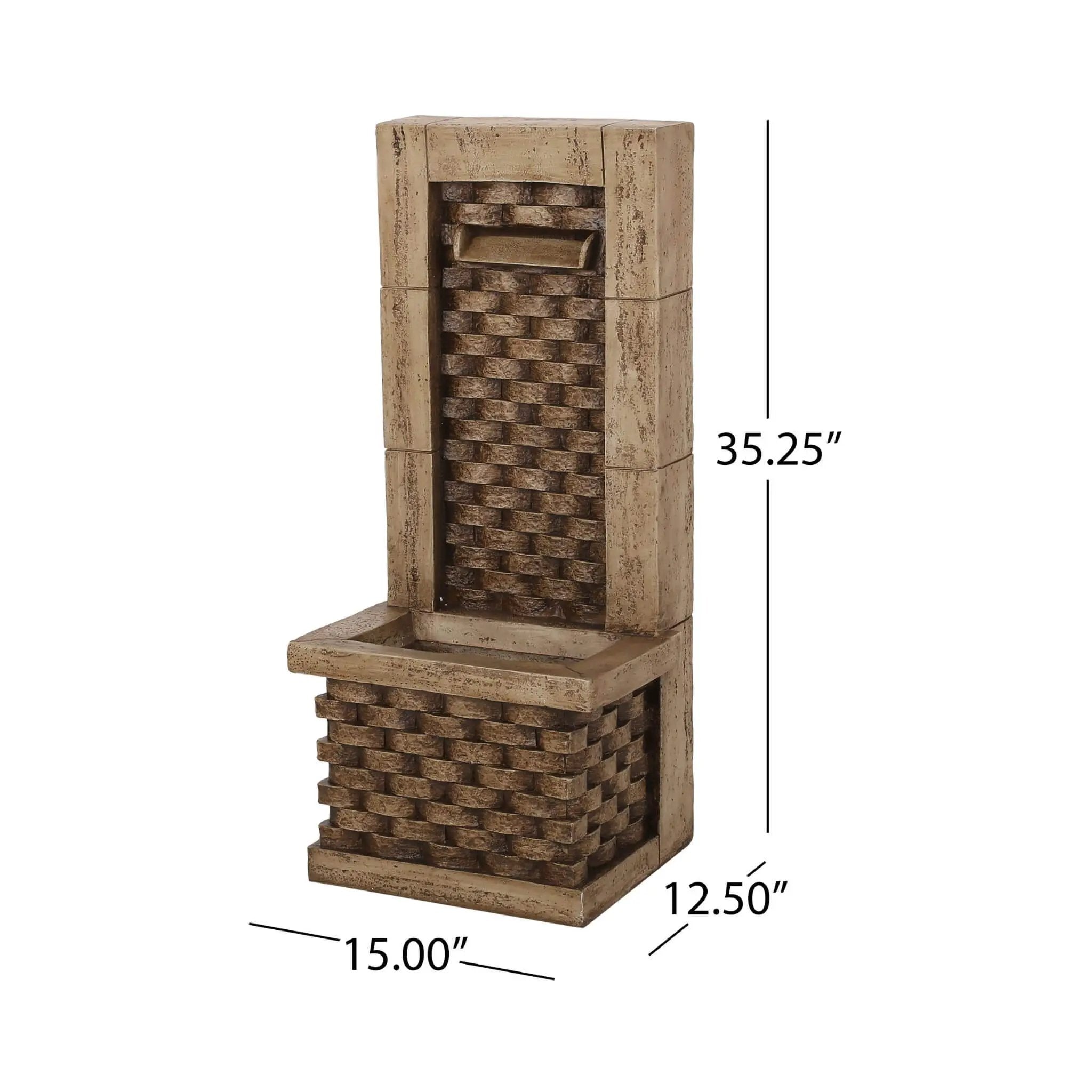Alora Premium 35-Inch Hand-Crafted Weather-Resistant Waterfall Fountain With LED Lights (SAK86757) by SAKSBY WHOLESALE
