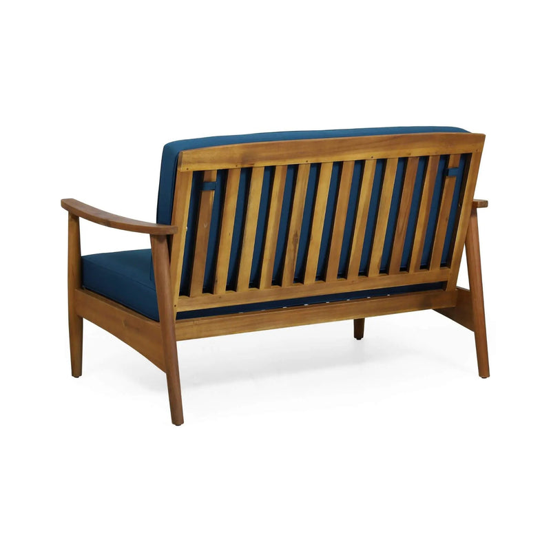 Alora Premium 4-Piece Wooden Outdoor Patio Conversation Seating Set With Cushions (SAK31469) by SAKSBY WHOLESALE