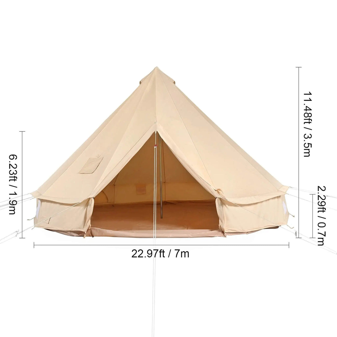 Premium 4-Season Camping Canvas Bell Yurt Tent With Stove Jack (SAK47589) by SAKSBY WHOLESALE