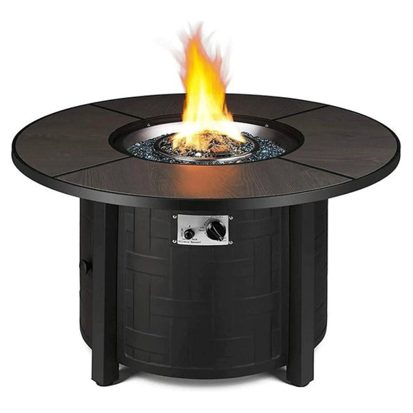 Premium 42-Inch Outdoor 50K BTU Propane Patio Gas Fire Pit Coffee Table W/ Cover (SAK95331)