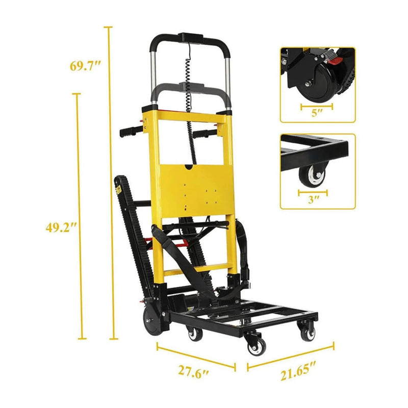 Premium 440LBS Electric Stair Climbing Dolly Hand Truck Folding Cart With Wheels (SAK31825) by SAKSBY WHOLESALE