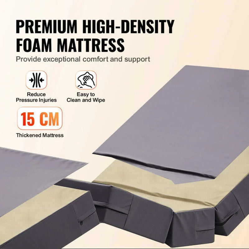 Premium 5-Function Electric Adjustable Medical Hospital Bed With Cardiac Position, 550LBS (SAK62312) by SAKSBY WHOLESALE