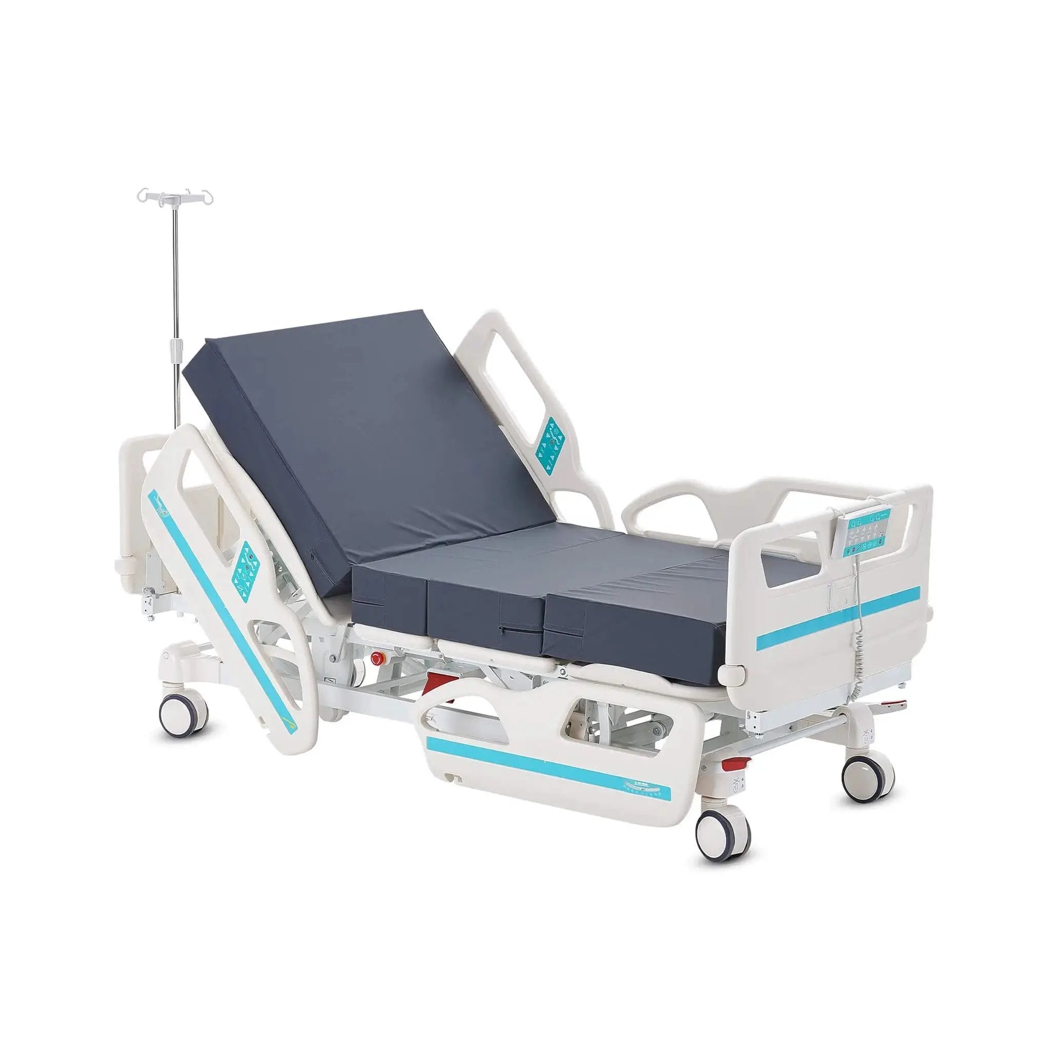 Premium 5-Function Electric Adjustable Medical Hospital Bed With Cardiac Position, 550LBS (SAK62312) by SAKSBY WHOLESALE