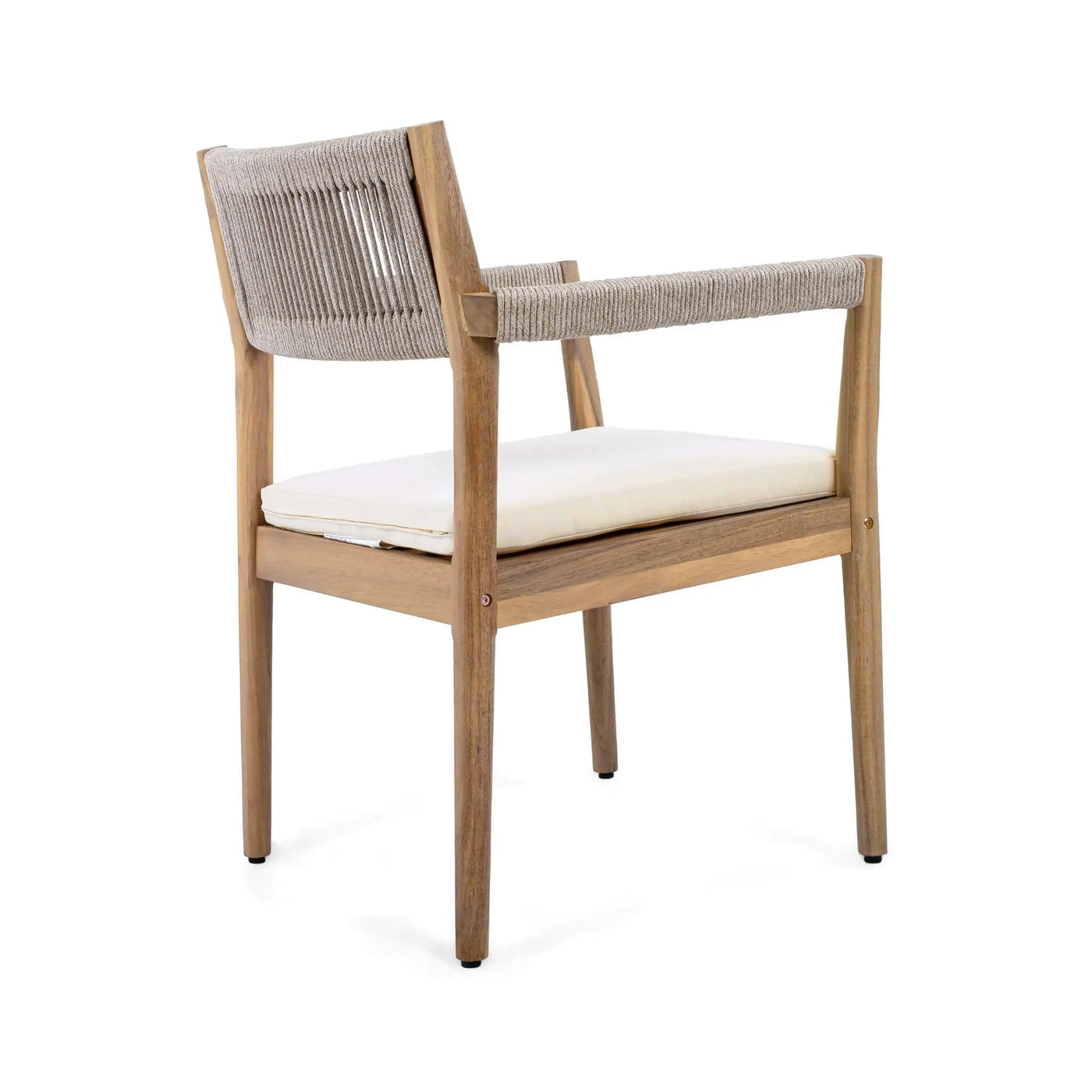 Alora Premium 5-Piece Outdoor Acacia Wood Patio Furniture Set With Braided Dining Chairs, Cushions, And Dining Table (SAK26754) by SAKSBY WHOLESALE