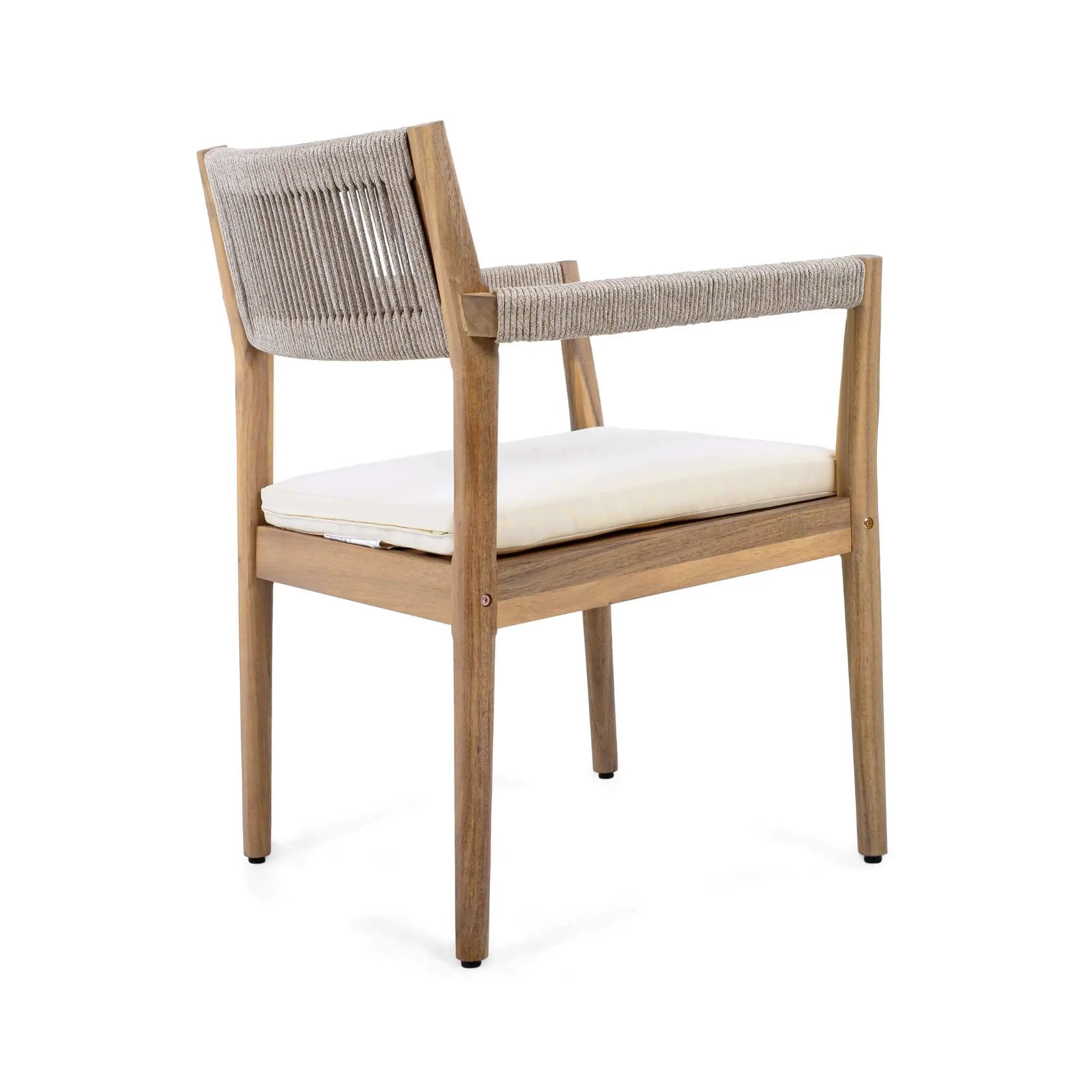 Alora Premium 5-Piece Outdoor Acacia Wood Patio Furniture Set With Braided Dining Chairs, Cushions, And Dining Table (SAK26754) by SAKSBY WHOLESALE