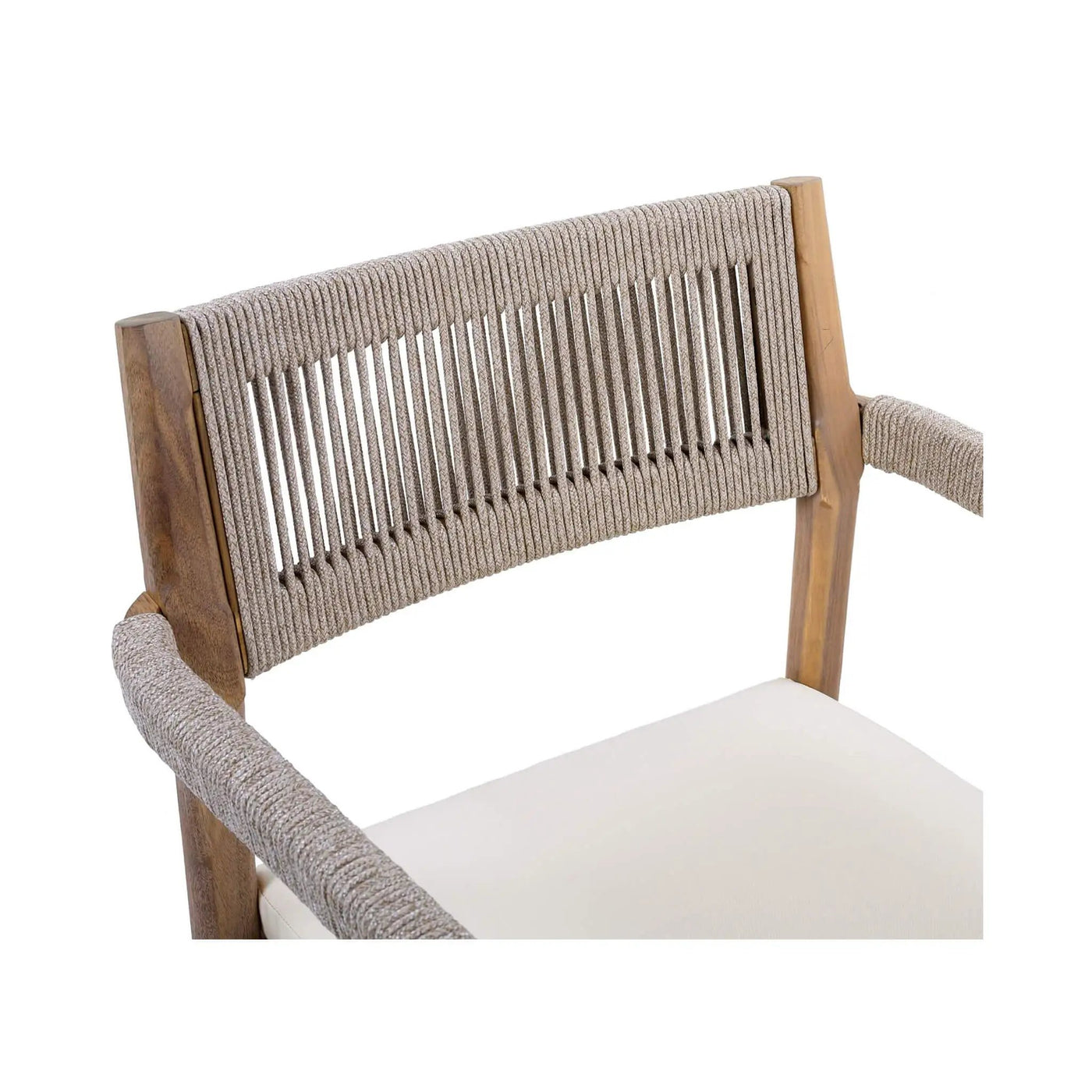 Alora Premium 5-Piece Outdoor Acacia Wood Patio Furniture Set With Braided Dining Chairs, Cushions, And Dining Table (SAK26754) by SAKSBY WHOLESALE