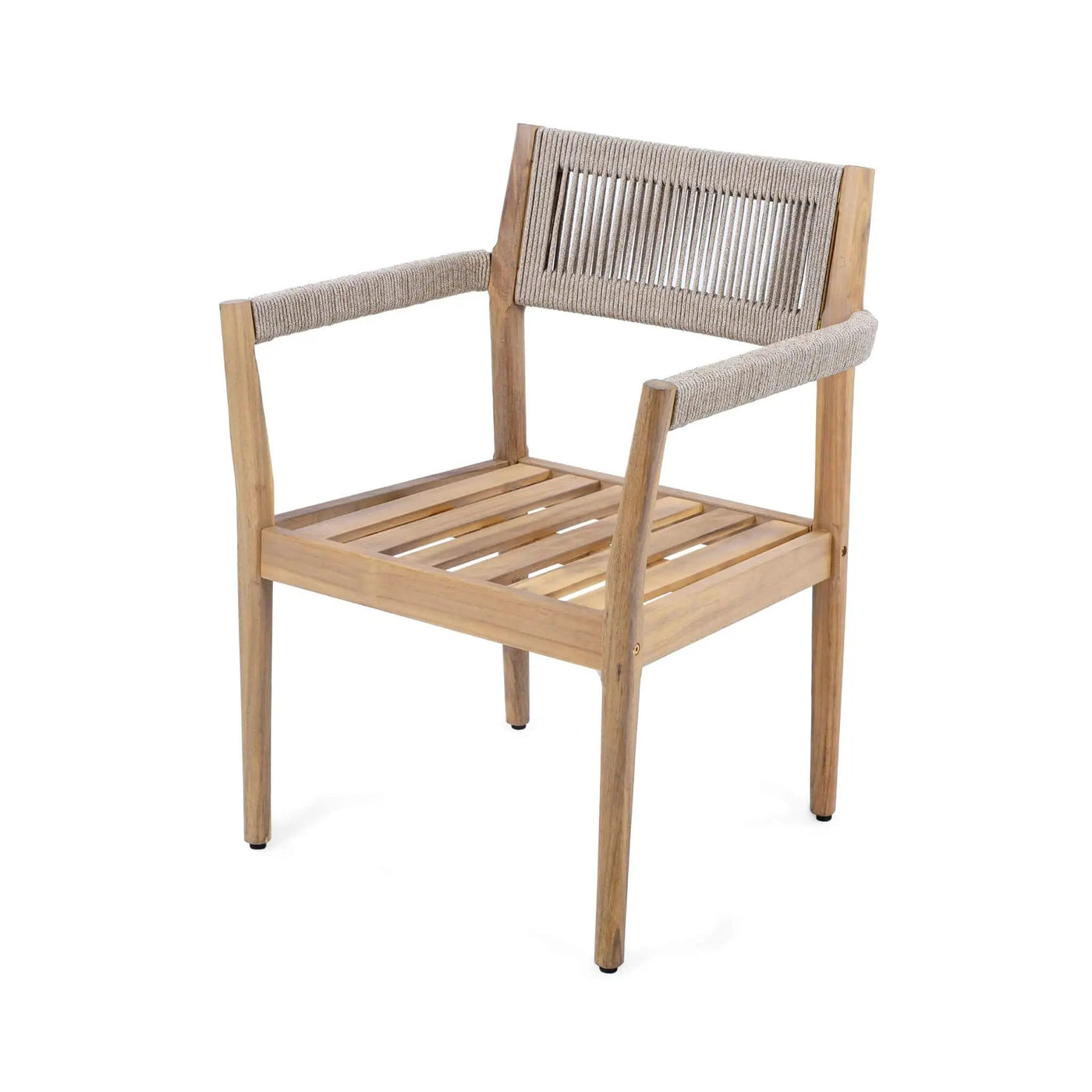 Alora Premium 5-Piece Outdoor Acacia Wood Patio Furniture Set With Braided Dining Chairs, Cushions, And Dining Table (SAK26754) by SAKSBY WHOLESALE