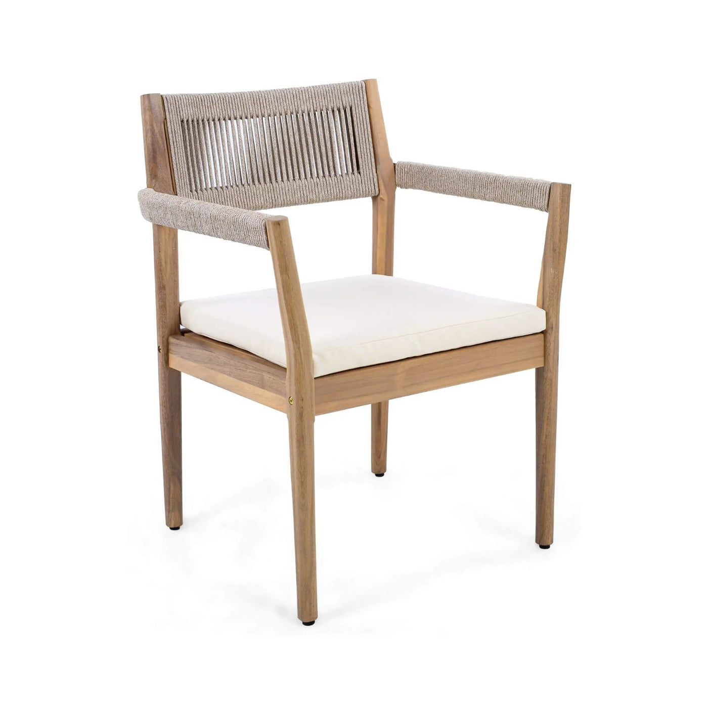 Alora Premium 5-Piece Outdoor Acacia Wood Patio Furniture Set With Braided Dining Chairs, Cushions, And Dining Table (SAK26754) by SAKSBY WHOLESALE