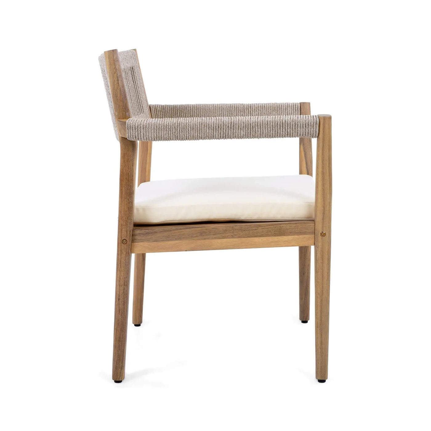 Alora Premium 5-Piece Outdoor Acacia Wood Patio Furniture Set With Braided Dining Chairs, Cushions, And Dining Table (SAK26754) by SAKSBY WHOLESALE