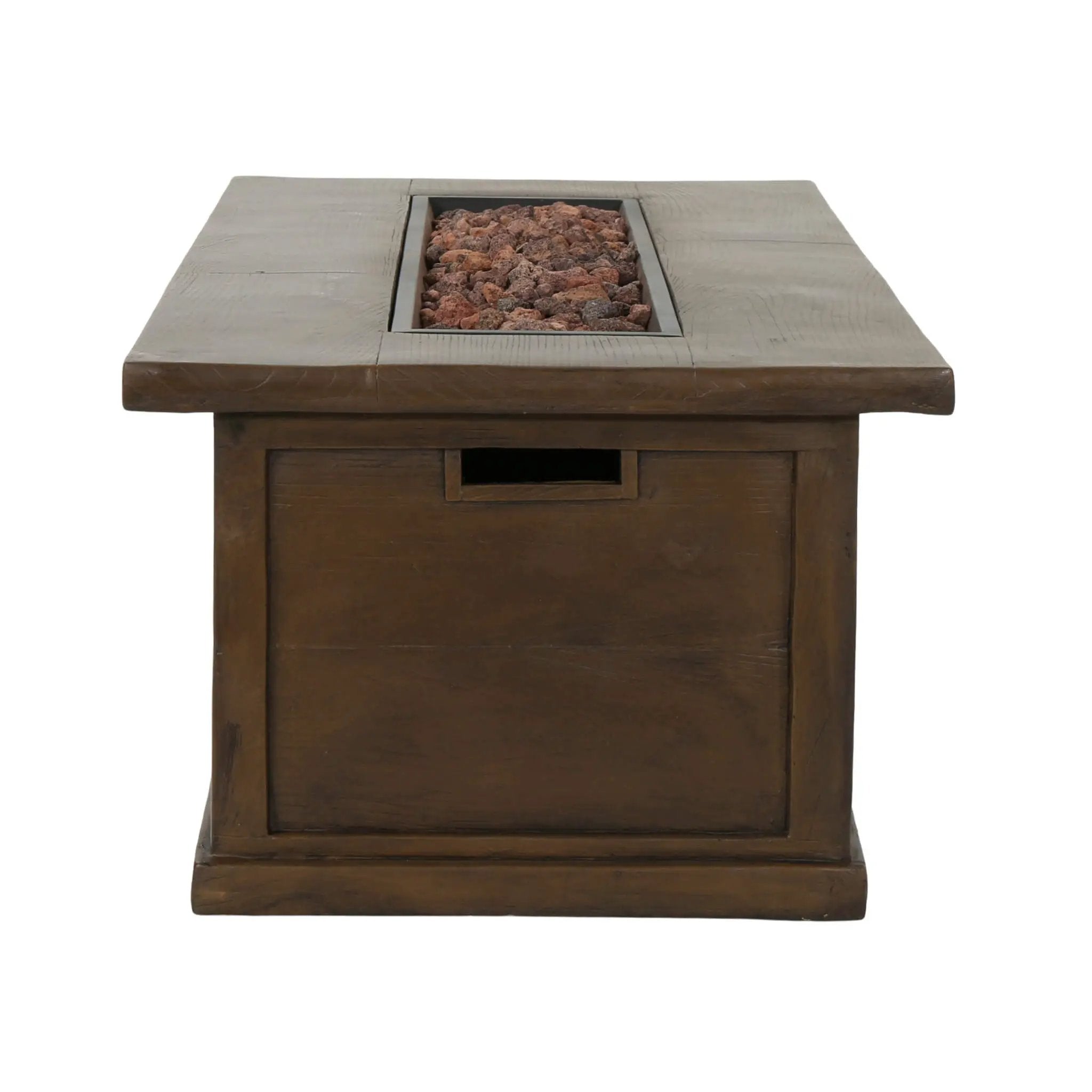 Alora Premium 56" Transitional Rectangular Outdoor Propane Gas Fire Pit Table, 50K BTU (SAK25790) by SAKSBY WHOLESALE
