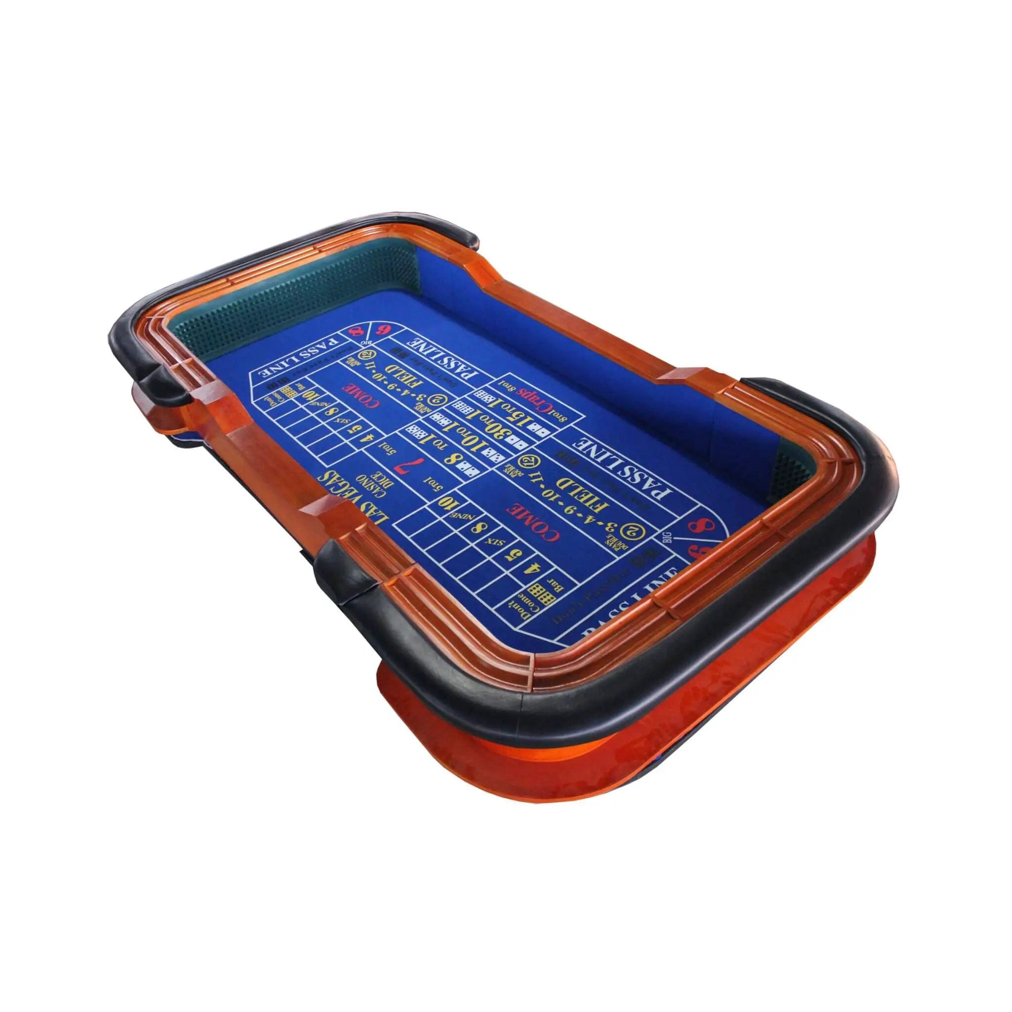 Premium 8FT Deluxe Casino Craps Table With Blue Felt And Pyramid Bumper (SAK91403) by SAKSBY WHOLESALE