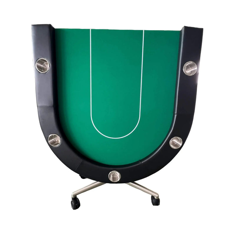 Premium 94-Inch Foldable 10-Player Poker Table With Wheels (SAK43087) by SAKSBY WHOLESALE