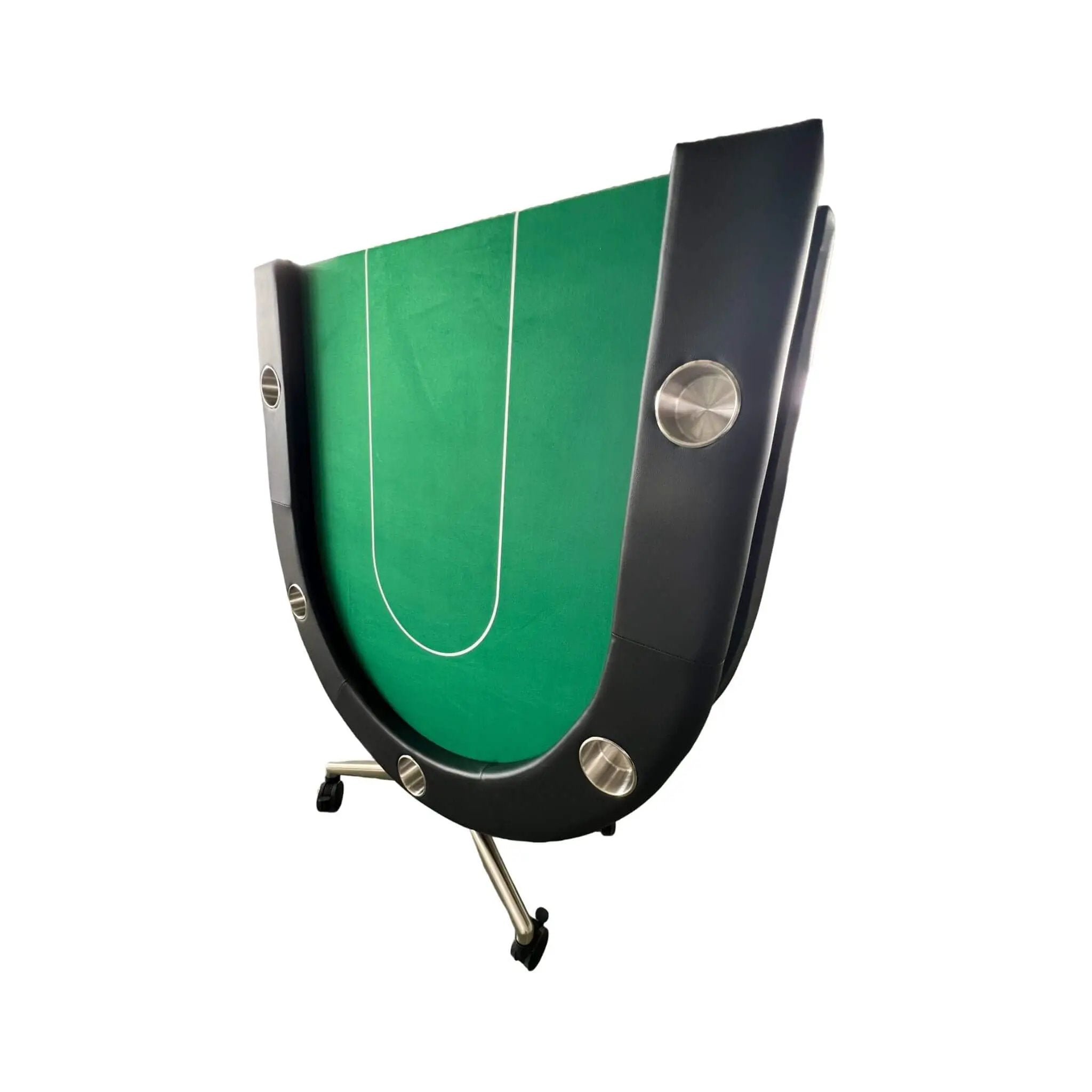 Premium 94-Inch Foldable 10-Player Poker Table With Wheels (SAK43087) by SAKSBY WHOLESALE
