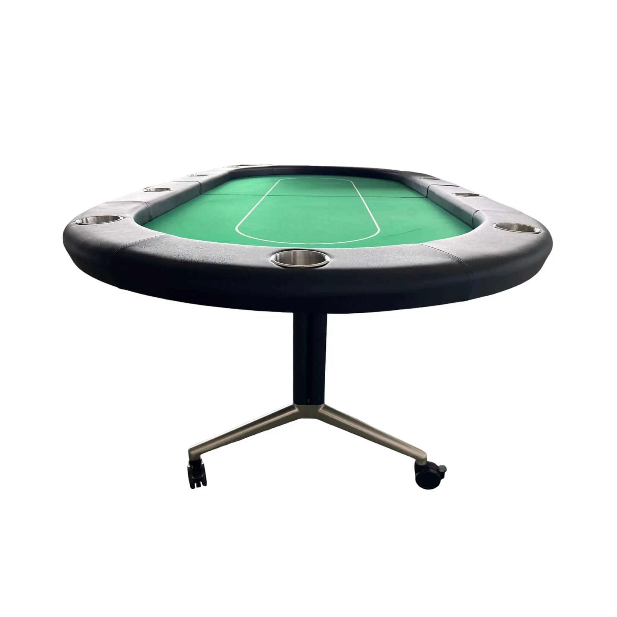 Premium 94-Inch Foldable 10-Player Poker Table With Wheels (SAK43087) by SAKSBY WHOLESALE
