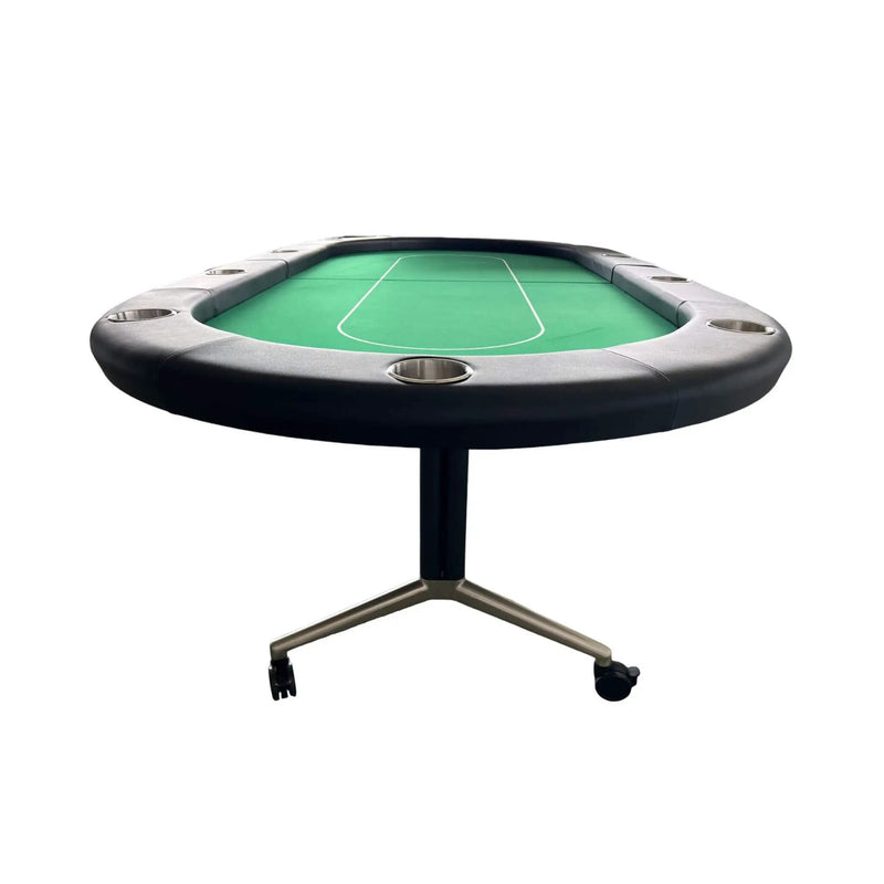 Premium 94-Inch Foldable 10-Player Poker Table With Wheels (SAK43087) by SAKSBY WHOLESALE
